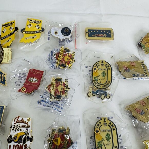 29 Indiana Lions Club International Pin Lot 1990’s MD-25 Franklin TWP - Picture 8 of 8